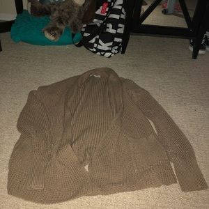 Brown cardigan sweater